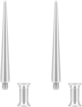 22G/20G/18G/16G/14G/12G/10G/8G/6G/4G/2G/0G/00G 316L Steel Taper Insertion Pin for Ear/Nose/Navel/Nipple/Lip/Eyebrow Stretcher, Body Piercing Stretching Kit Assistant Tool
