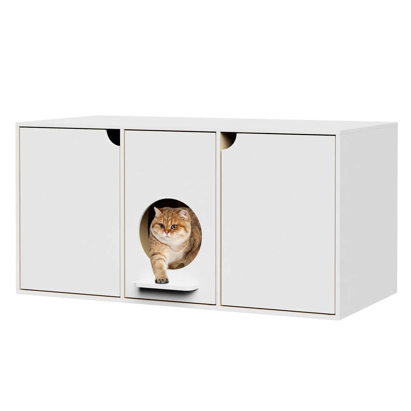 43 Inch Cat Litter Box Enclosure for 2 Cats