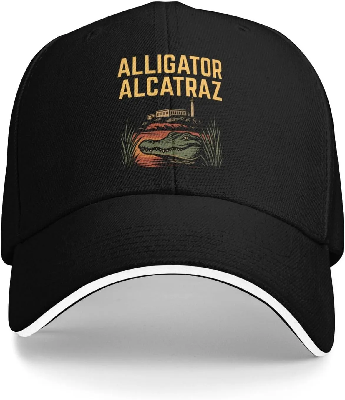 Alligator Alcatraz Hats for Men Baseball Caps Aesthetic Washed Ball Caps Quick Dry