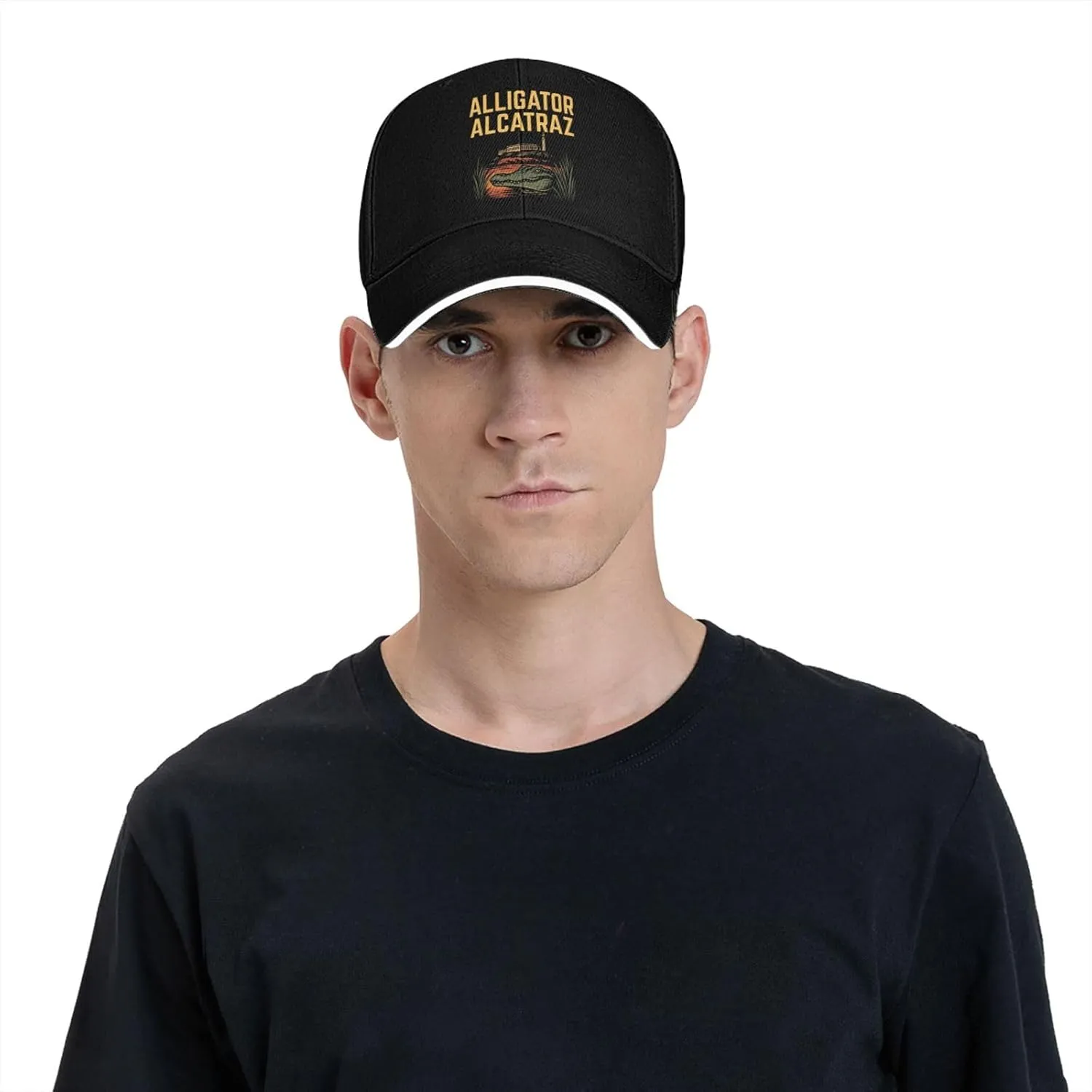 Alligator Alcatraz Hats for Men Baseball Caps Aesthetic Washed Ball Caps Quick Dry