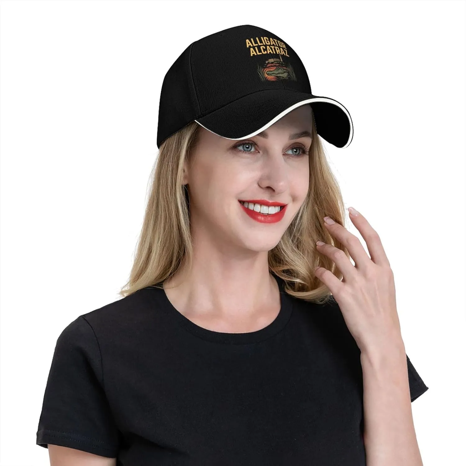 Alligator Alcatraz Hats for Men Baseball Caps Aesthetic Washed Ball Caps Quick Dry