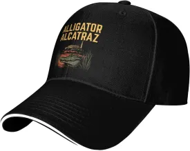 Alligator Alcatraz Hats for Men Baseball Caps Aesthetic Washed Ball Caps Quick Dry