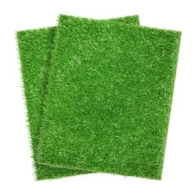 Artificial Dog Grass Pee Pad 18.75"x15" 2 Pack, Washable Indoor Potty Training Replacement Turf for Puppy, Reusable Realistic Grass Mat for Dogs