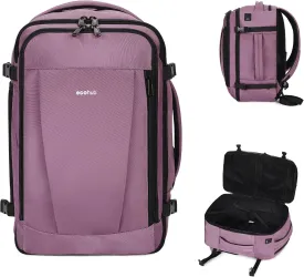ECOHUB Travel Backpack 18x14x8 Spirit Airlines Personal Item Bag Carry On Backpack 13 Pockets Large Work Casual Daypack for men Airline Approved Waterproof Gym Backpacks with Charging Port, Pink