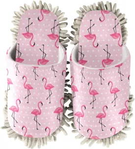 Fisyme Mop Slippers Soft Washable Microfiber Super Chenille Mopping House Home Shoes Mop Slippers for Floor Cleaning