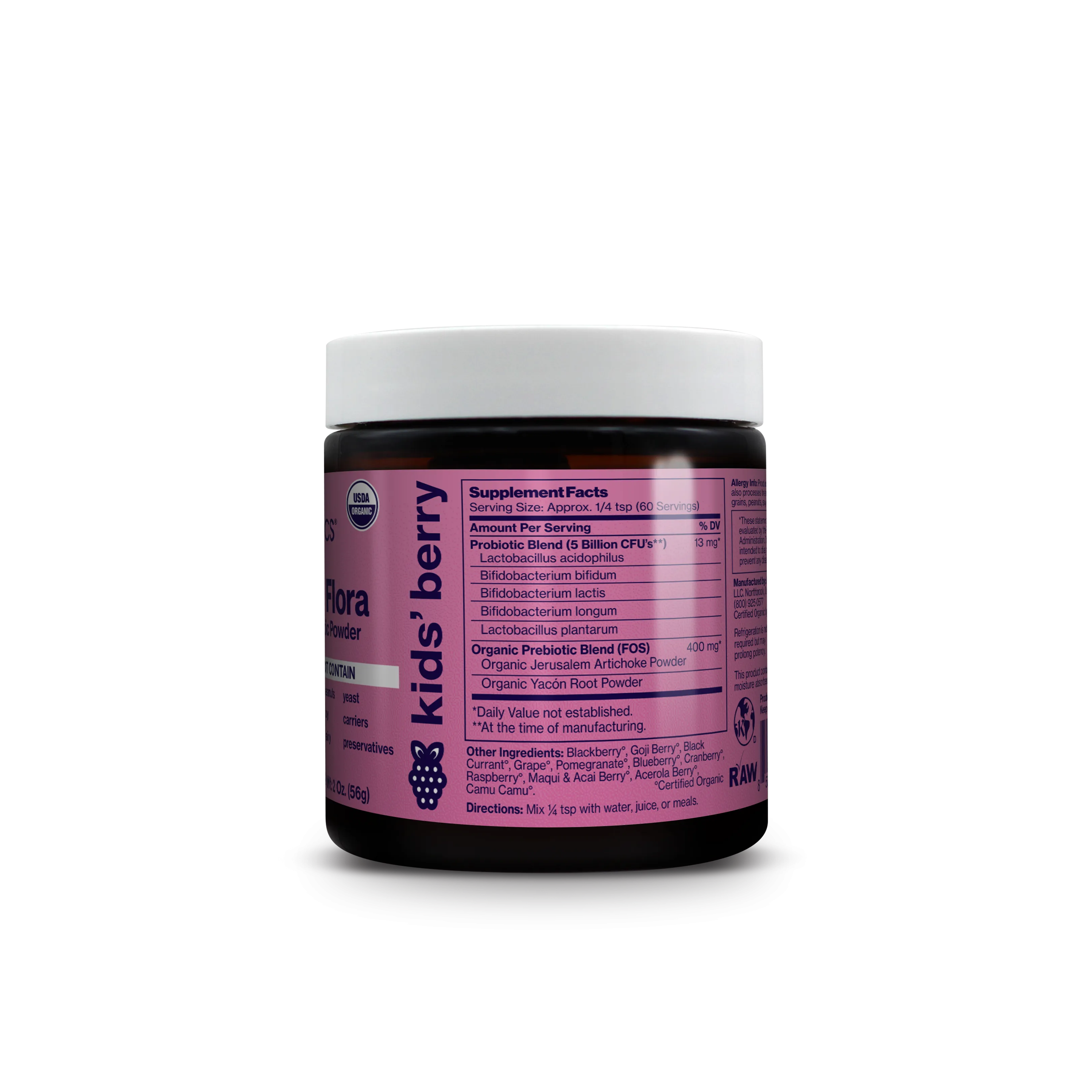 FRIENDLIER FLORA - PROBIOTIC & PREBIOTIC POWDER - Kids berry