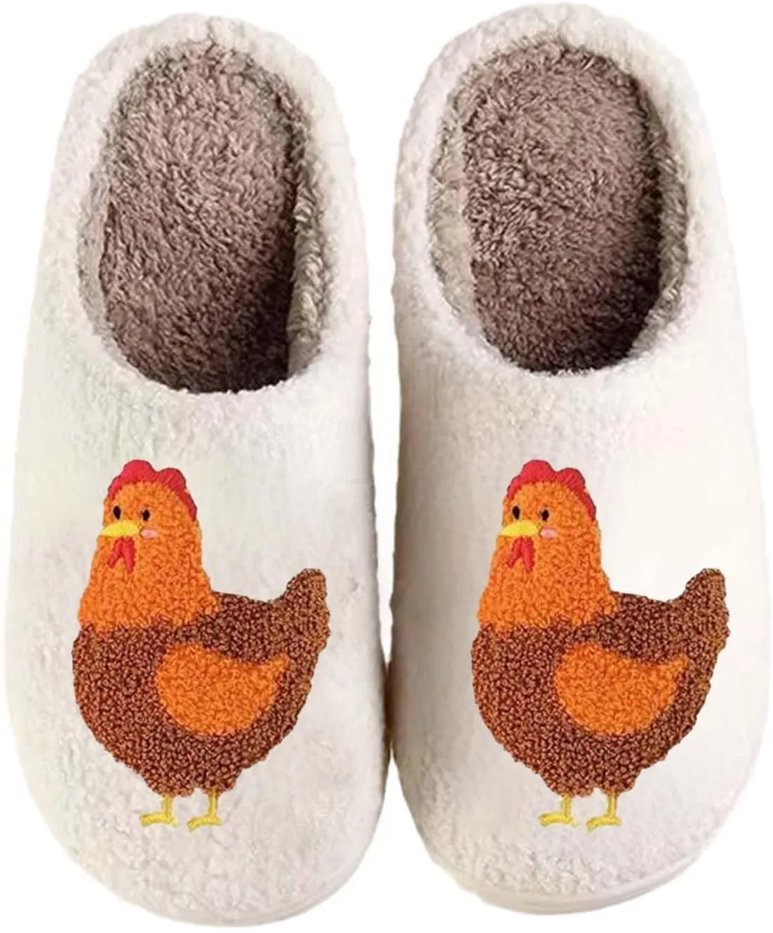 Highland Cow Slippers for Women Plush Scottish Highland Cow Animal Slippers Warm Non Slip Home Indoor Slippers