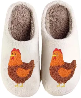 Highland Cow Slippers for Women Plush Scottish Highland Cow Animal Slippers Warm Non Slip Home Indoor Slippers