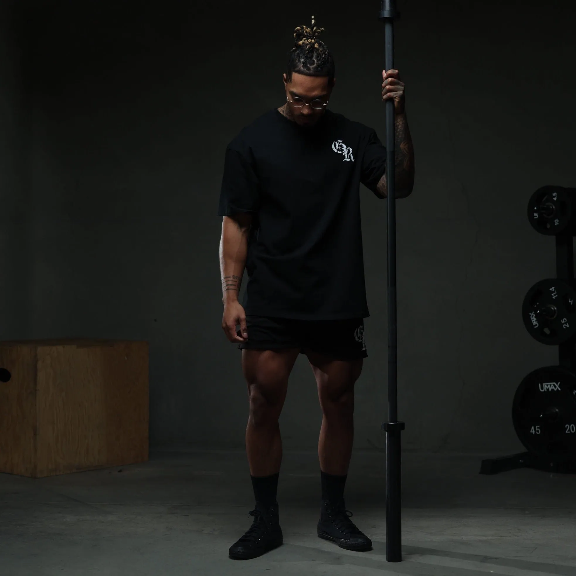 Initial Tee - Black/White