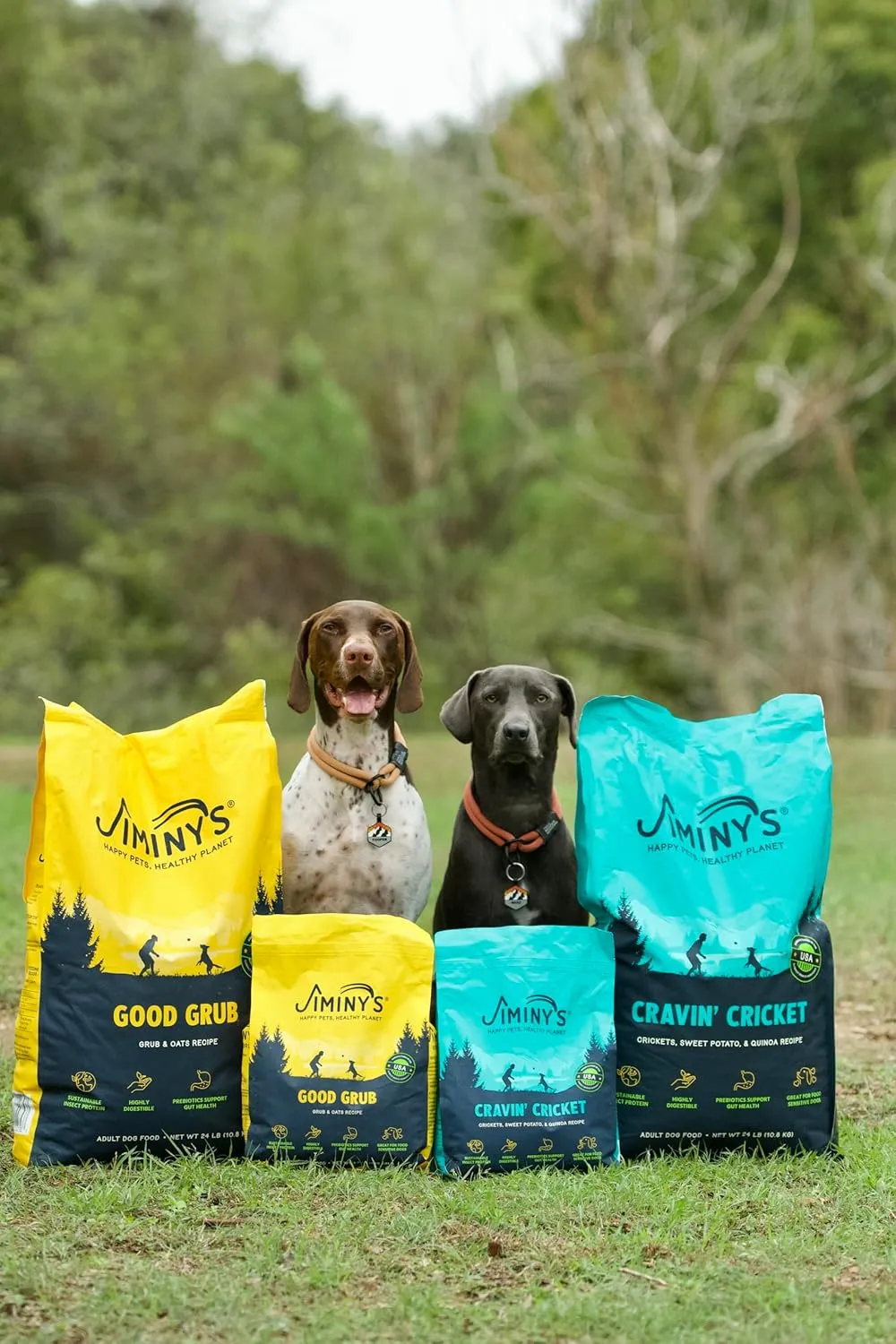 Jiminy's Cravin' Cricket Dry Dog Food, Sensitive Stomach, Improved Gut Health, Probiotic & Prebiotic, Hypoallergenic, Lower Carbon Footprint, Made in USA, 24lb Bag (Pack of 1)