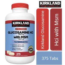 Kirkland Glucosamine HCI 1500mg 375Tab