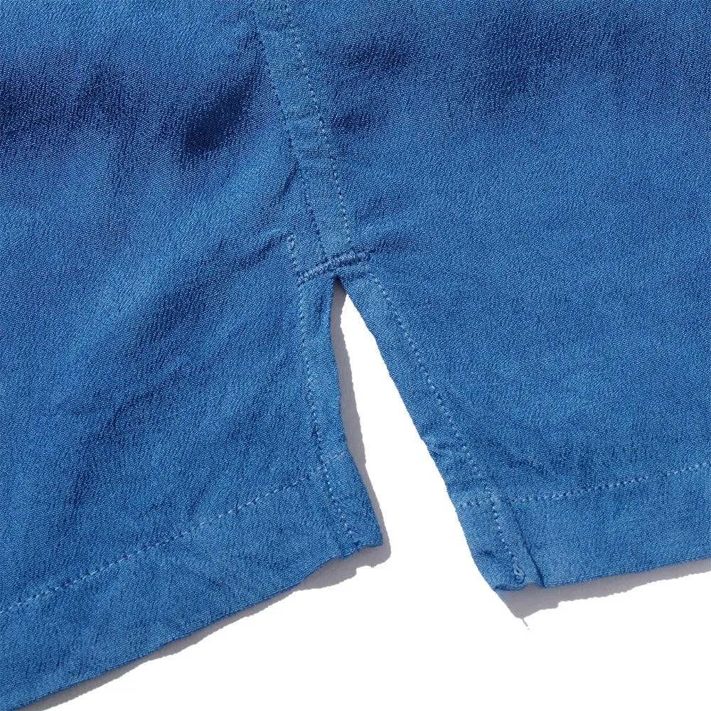 KUON S/S Open Collar Shirt Aizome