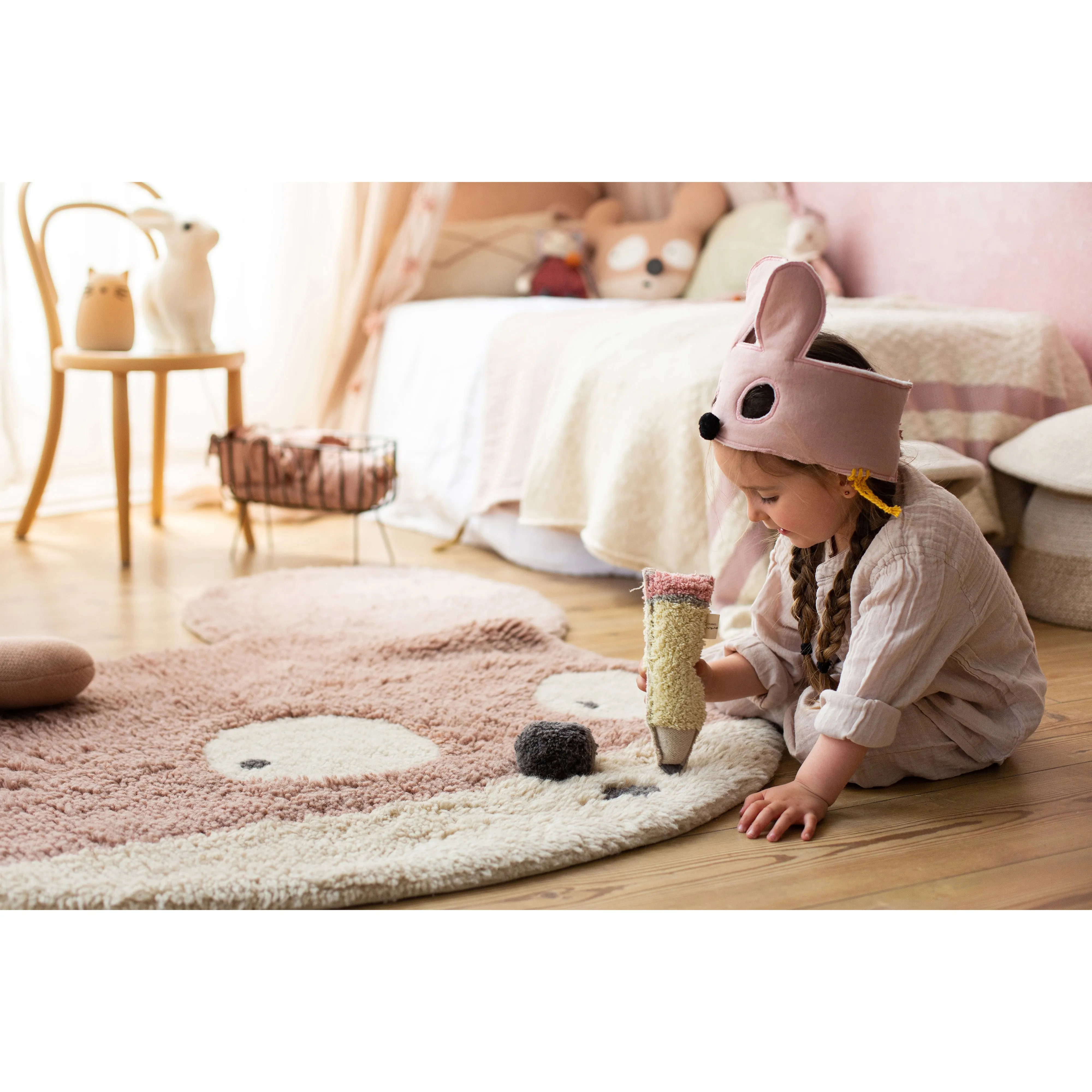 Lorena Canals Miss Mighty Mouse Machine Washable Woolable Rug