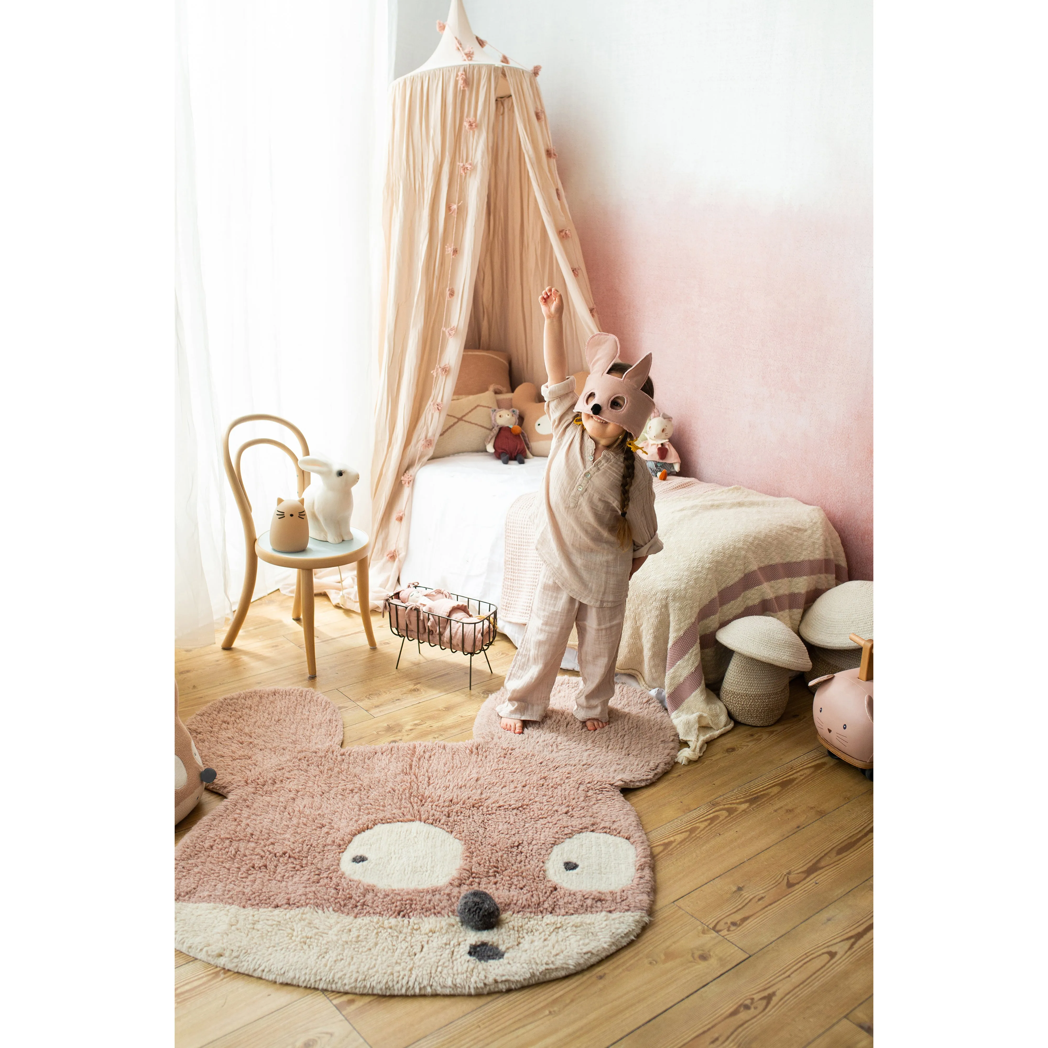 Lorena Canals Miss Mighty Mouse Machine Washable Woolable Rug