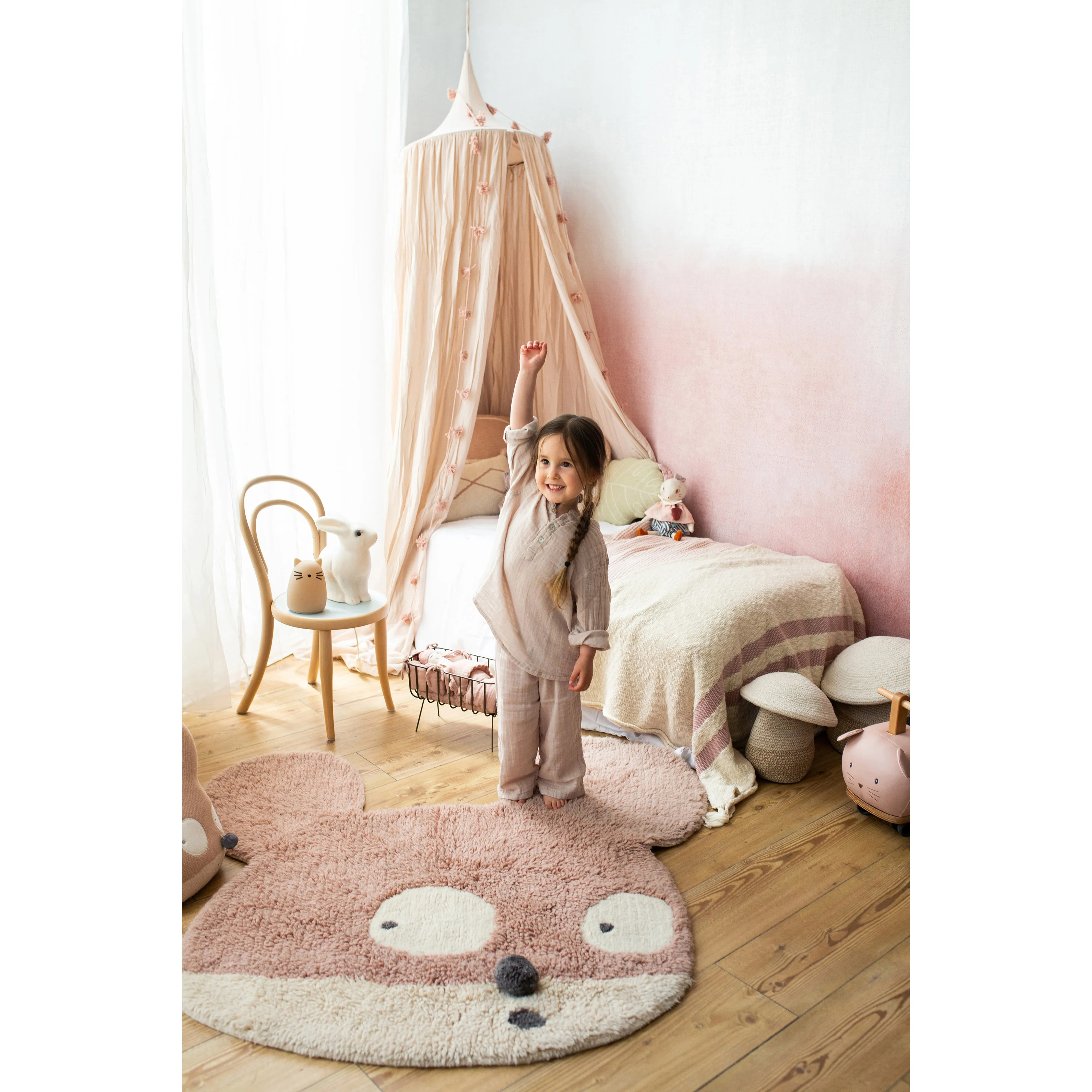 Lorena Canals Miss Mighty Mouse Machine Washable Woolable Rug