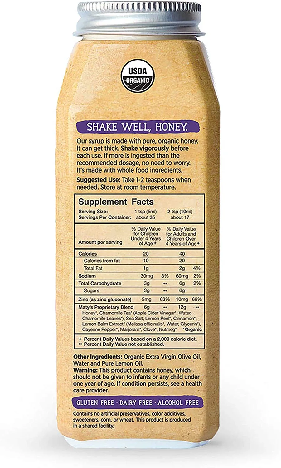 Maty's Organic Children's Goodnight Cough Syrup 6 fl oz