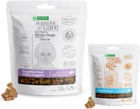 Nature's Protection Superior Care Grain-Free Healthy Dog Training Treats for Puppies and Adult Dogs Bundle - High Protein Salmon and Lamb Chews, 5.29 oz Each