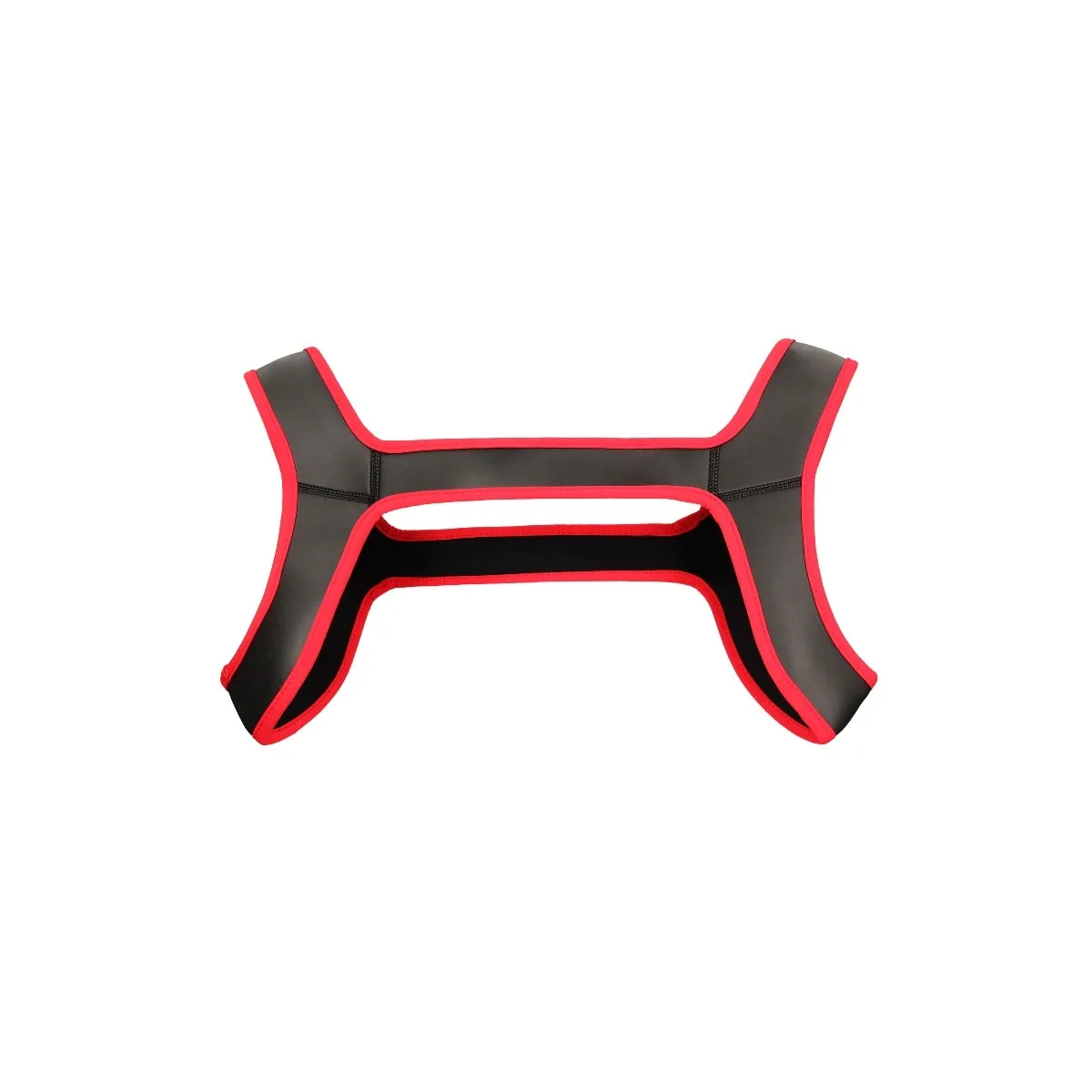 Ouch Puppy Play Neoprene Chest Harness Black Red