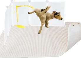 Pet Enclosure Splash Guard with Super Absorbent Washable Dog Pee Pad