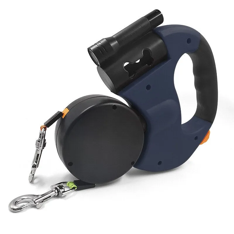 Retractable Double Pet Dog Leash Rope