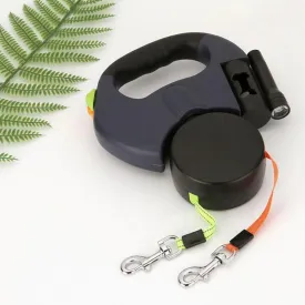 Retractable Double Pet Dog Leash Rope