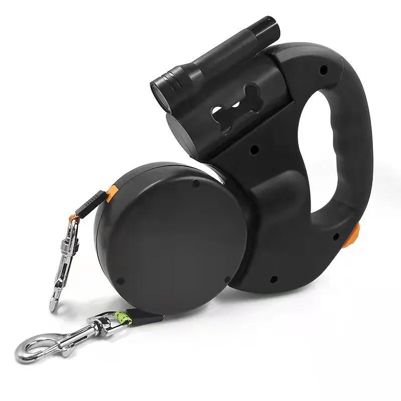 Retractable Double Pet Dog Leash Rope