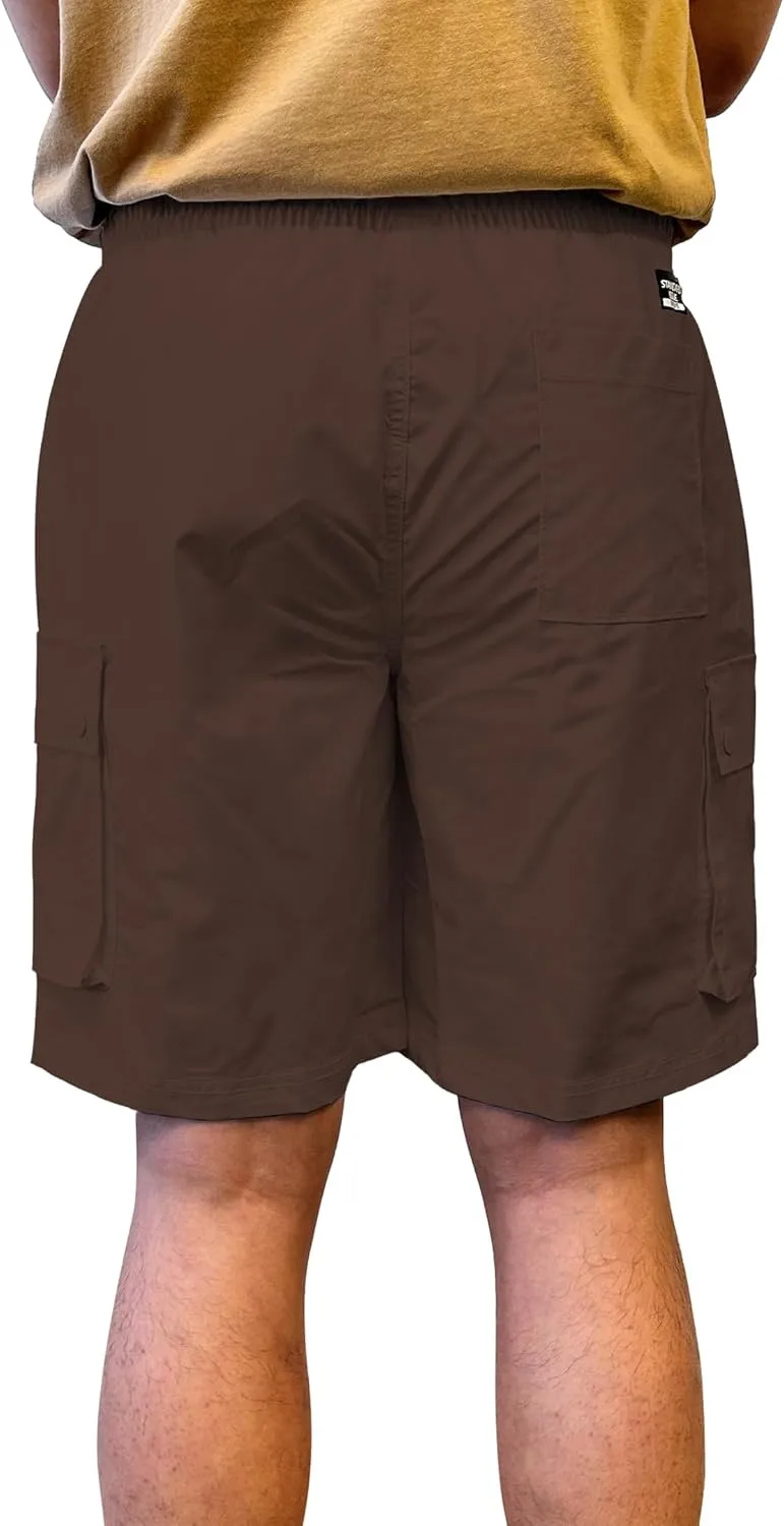 Southpole Men's Quick Dry Water Resistant Cargo Shorts, Inseam 9", Slim Fit, Lightweight