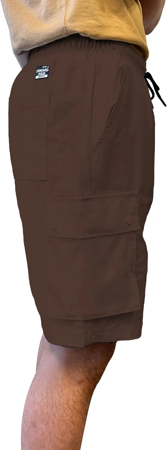 Southpole Men's Quick Dry Water Resistant Cargo Shorts, Inseam 9", Slim Fit, Lightweight
