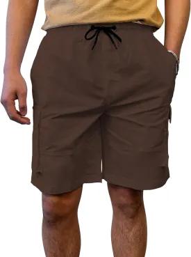 Southpole Men's Quick Dry Water Resistant Cargo Shorts, Inseam 9", Slim Fit, Lightweight