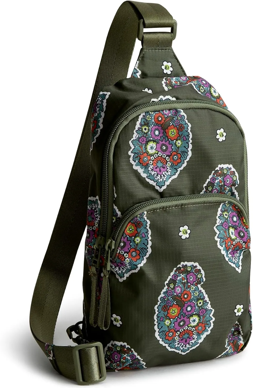 Vera Bradley Ripstop Lorman Sling Backpack, Kew Gardens Green