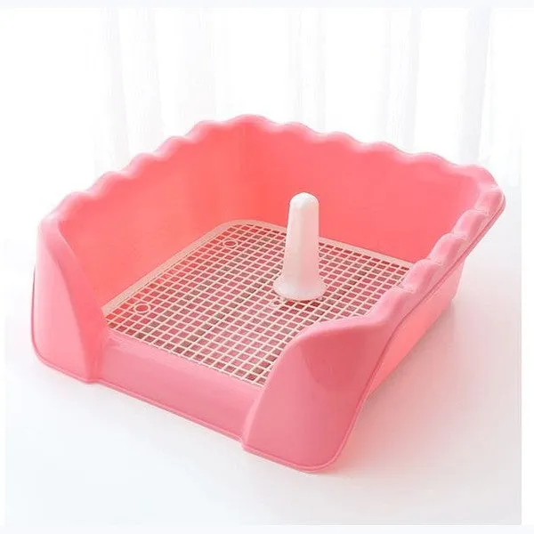 Wave-shaped pet toilet with column