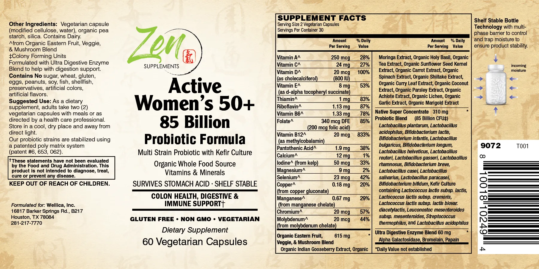 Women’s Probiotic 50  85 Billion CFU 60 Vcaps