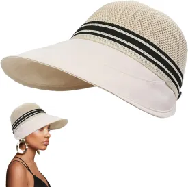 Womens Sun Hats Wide Brim??Breathable Plus Wide Peaked Cap for UV Protection Hiking Fishing Beach Outdoor Riding Horse UPF 50 